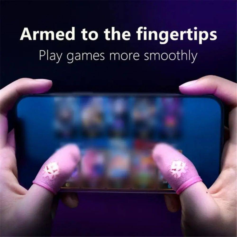 Sweatproof Mobile Gaming Finger Sleeve - Touchscreen Game Controller Thumb Gloves