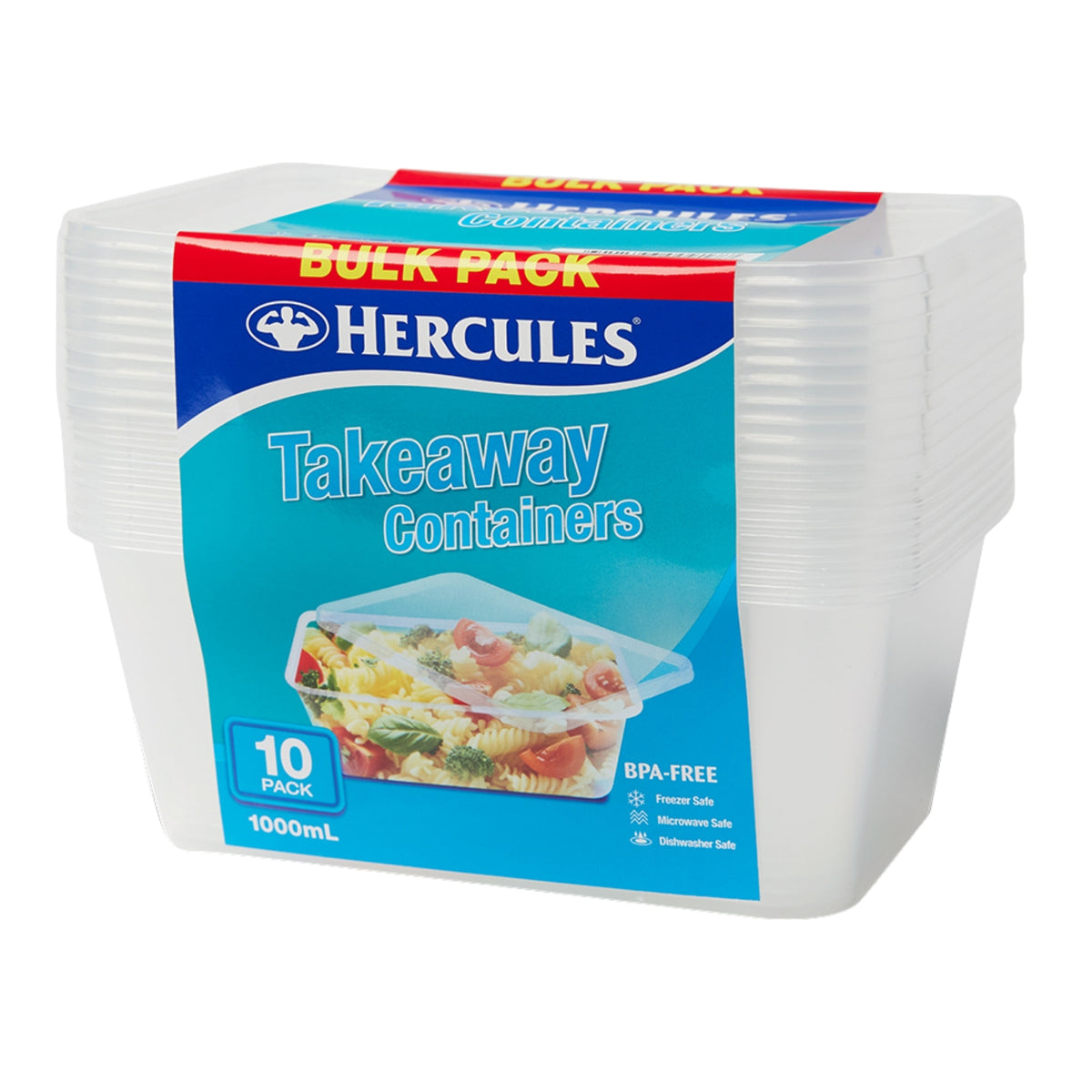 Hercules Takeaway Food Containers 10pk x 1000ml x4-2050056822487912449