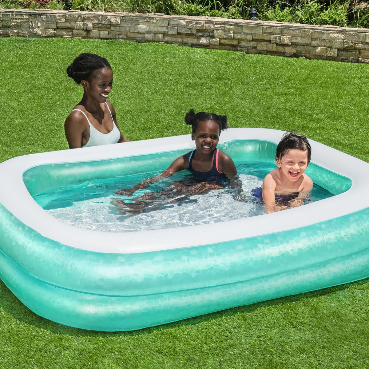 Bestway Rectangular Teal Family Pool-2109799586095370244