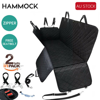 Premium Waterproof Pet Car Seat Cover Hammock - Non-Slip Protector for Dogs and Cats