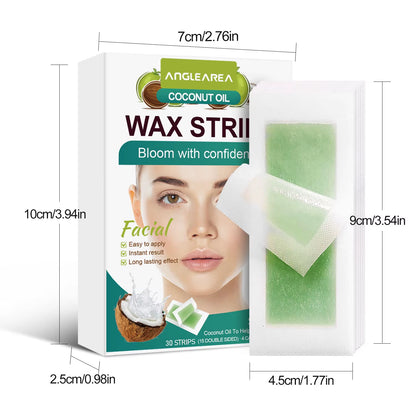 30Pcs Facial Hair Removal Wax Strip per Box Professional Non Woven Face Lip Eyebrow Women'S Body Hair Removal