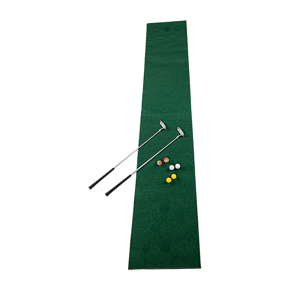 Ultimate Golf Beer Pong Game Set - Fun Putting Mat with 2 Putters & 6 Colorful Balls