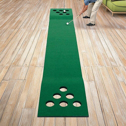 Ultimate Golf Beer Pong Game Set - Fun Putting Mat with 2 Putters & 6 Colorful Balls