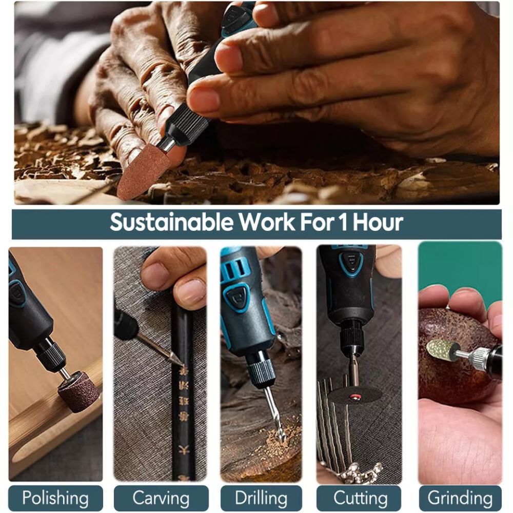 Cordless Electric Grinding Pen Kits Rotary Drill Grinder USB Engraving Tools