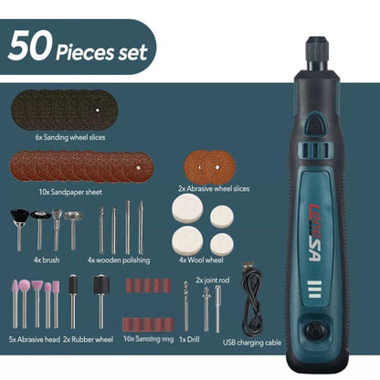 Cordless Electric Grinding Pen Kits Rotary Drill Grinder USB Engraving Tools