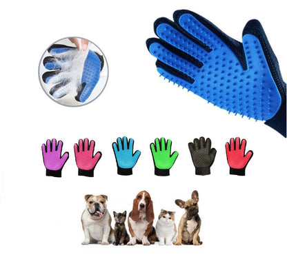 Pet Dog Cat Massage Hair Brush Glove Grooming Fur Remover Cleaning Deshedding (1 Pair)