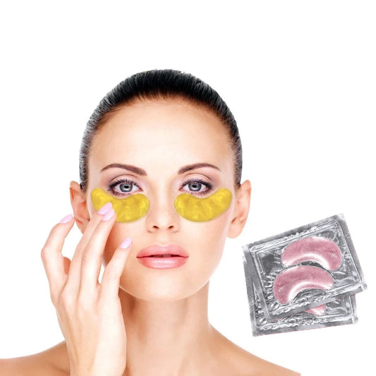 Pink Collagen Under Eye Patches Hyaluronic Acid Anti Ageing Vitamin C