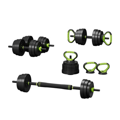 Everfit 25Kg Adjustable Dumbbell and Kettlebell Weight Set with Barbell Plates for Home Gym