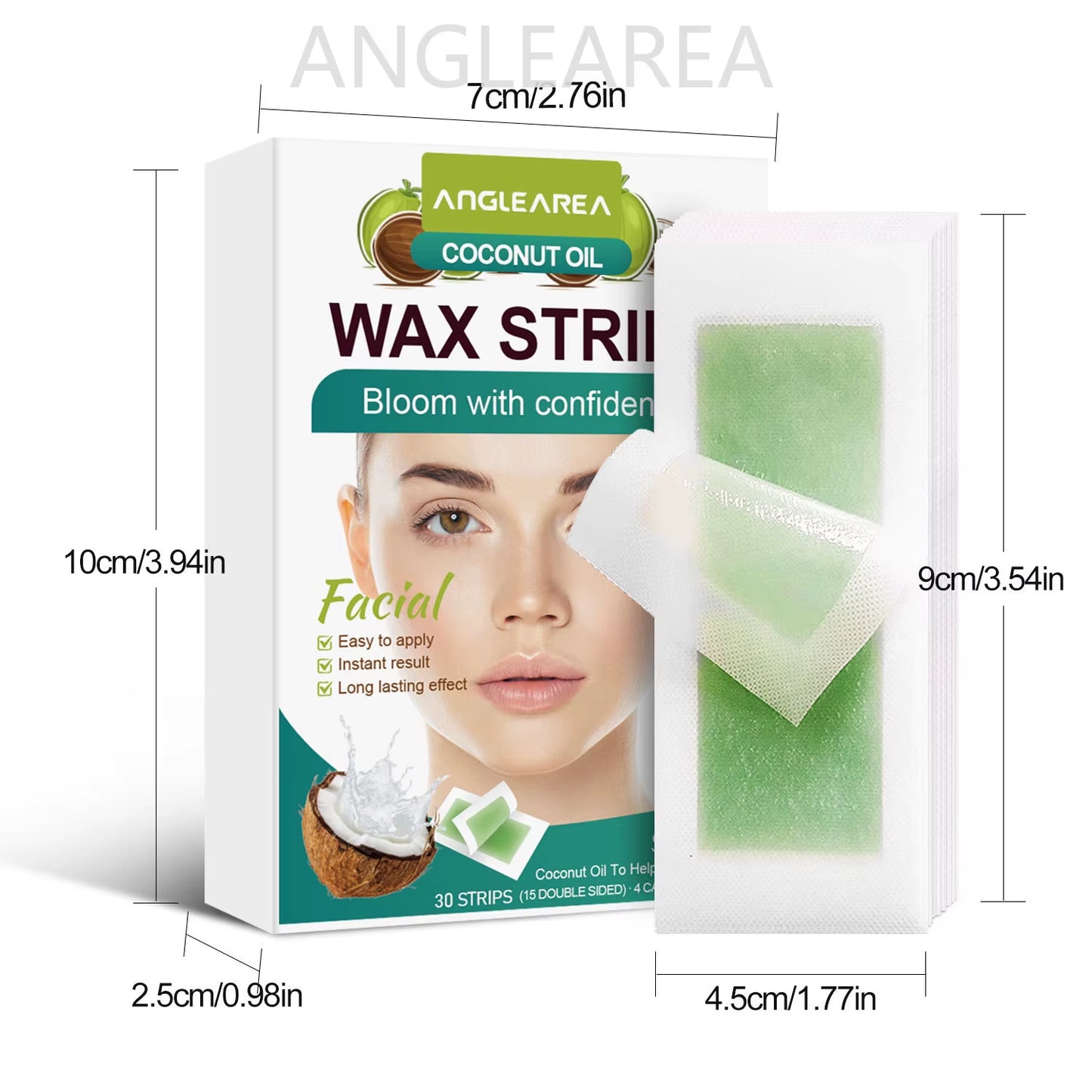 30Pcs Facial Hair Removal Wax Strip per Box Professional Non Woven Face Lip Eyebrow Women'S Body Hair Removal