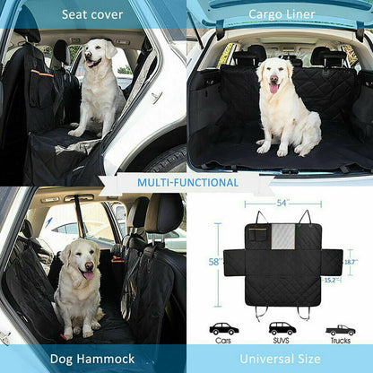 Premium Waterproof Pet Car Seat Cover Hammock - Non-Slip Protector for Dogs and Cats