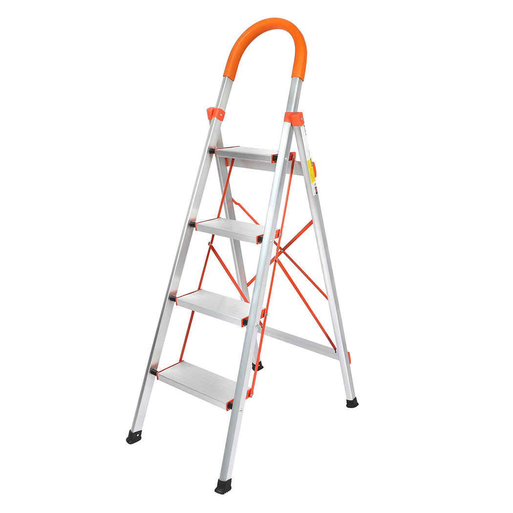Traderight 4 Step Ladder Folding Aluminium-2065254474234073088