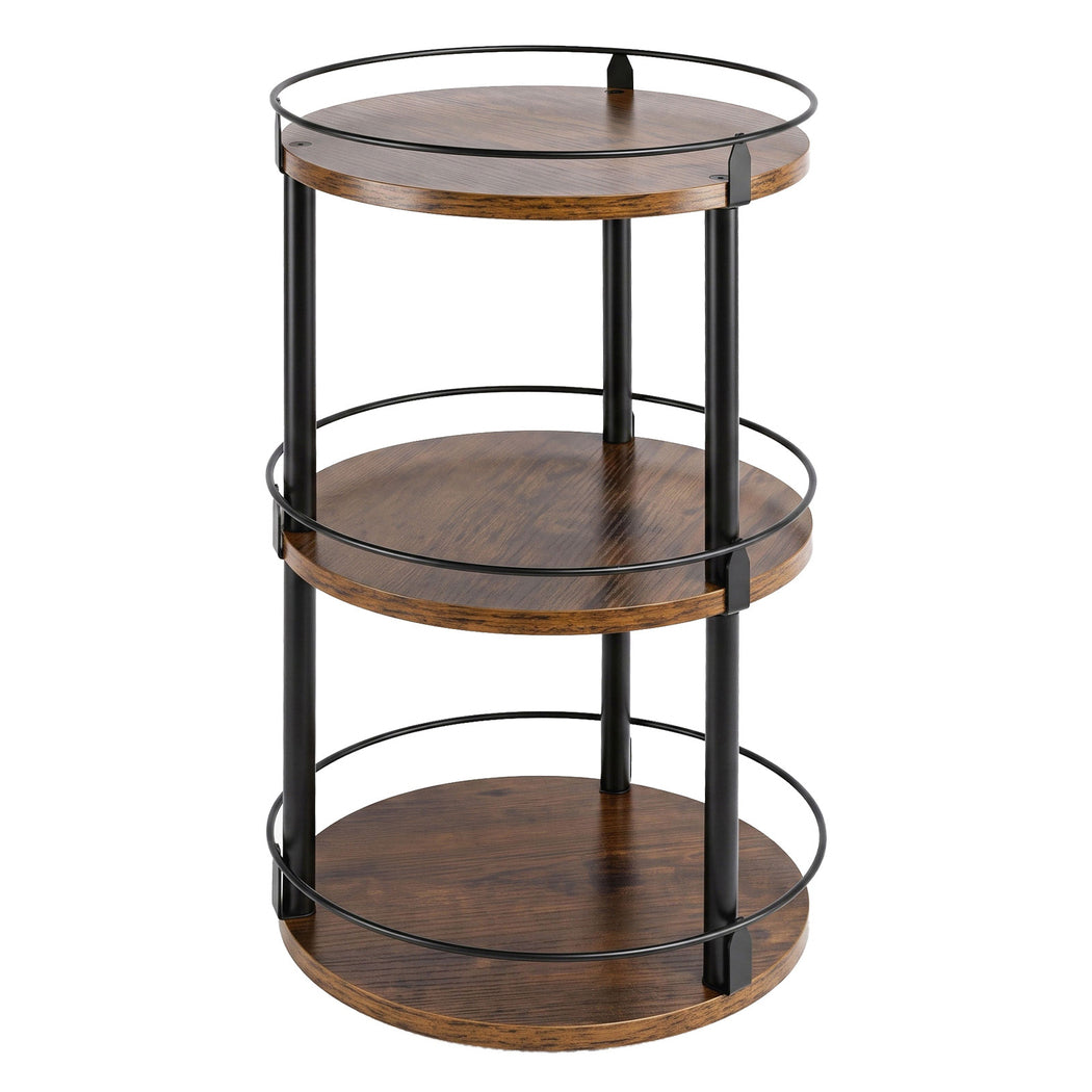 Toque Lazy Susan Turntable 3 Tier 360° Spin Pantry Organiser For Kitchen Brown-2109799596040065025