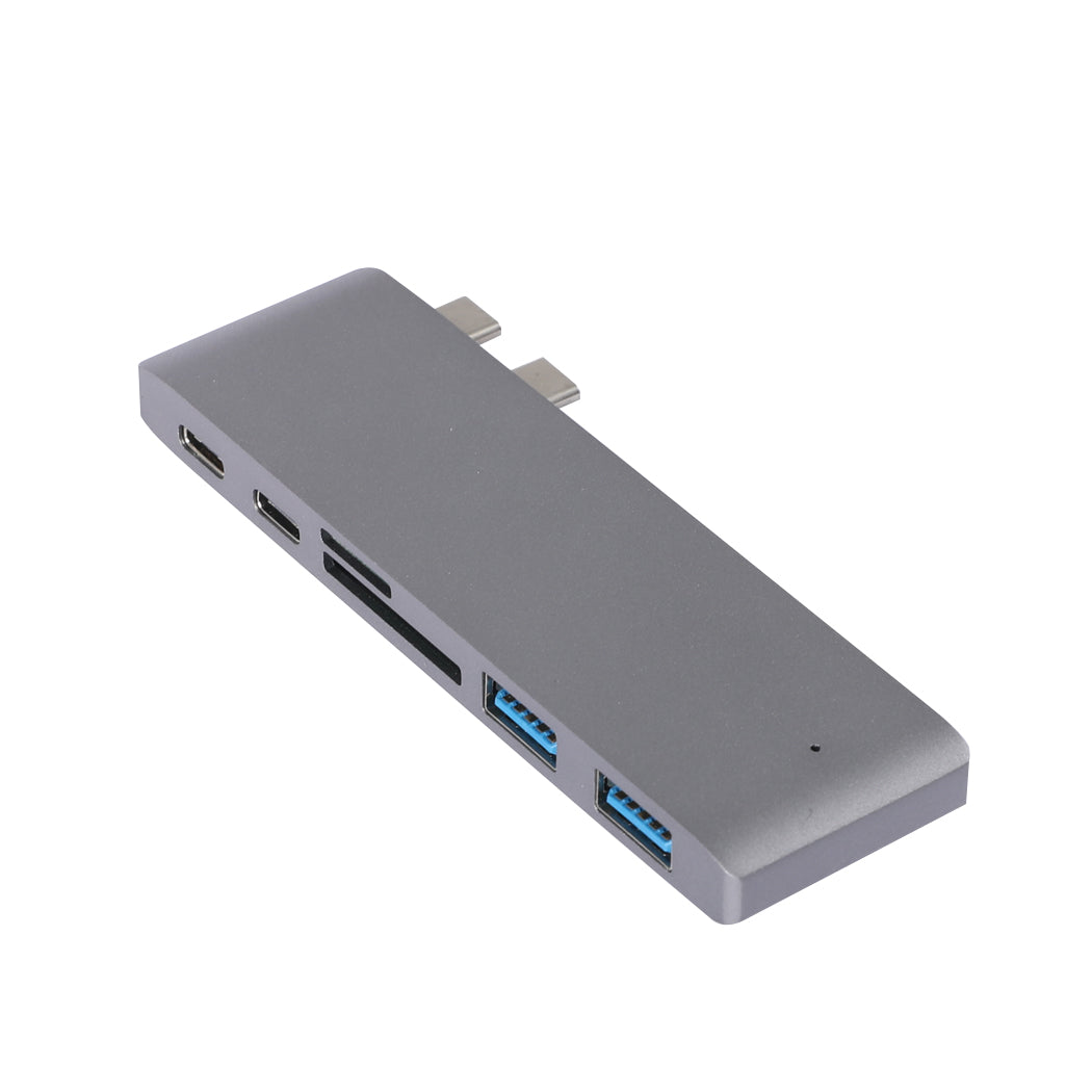 USB 3.0 Type-C HUB 6 Port Powered Adapter Grey-2065254514168041472