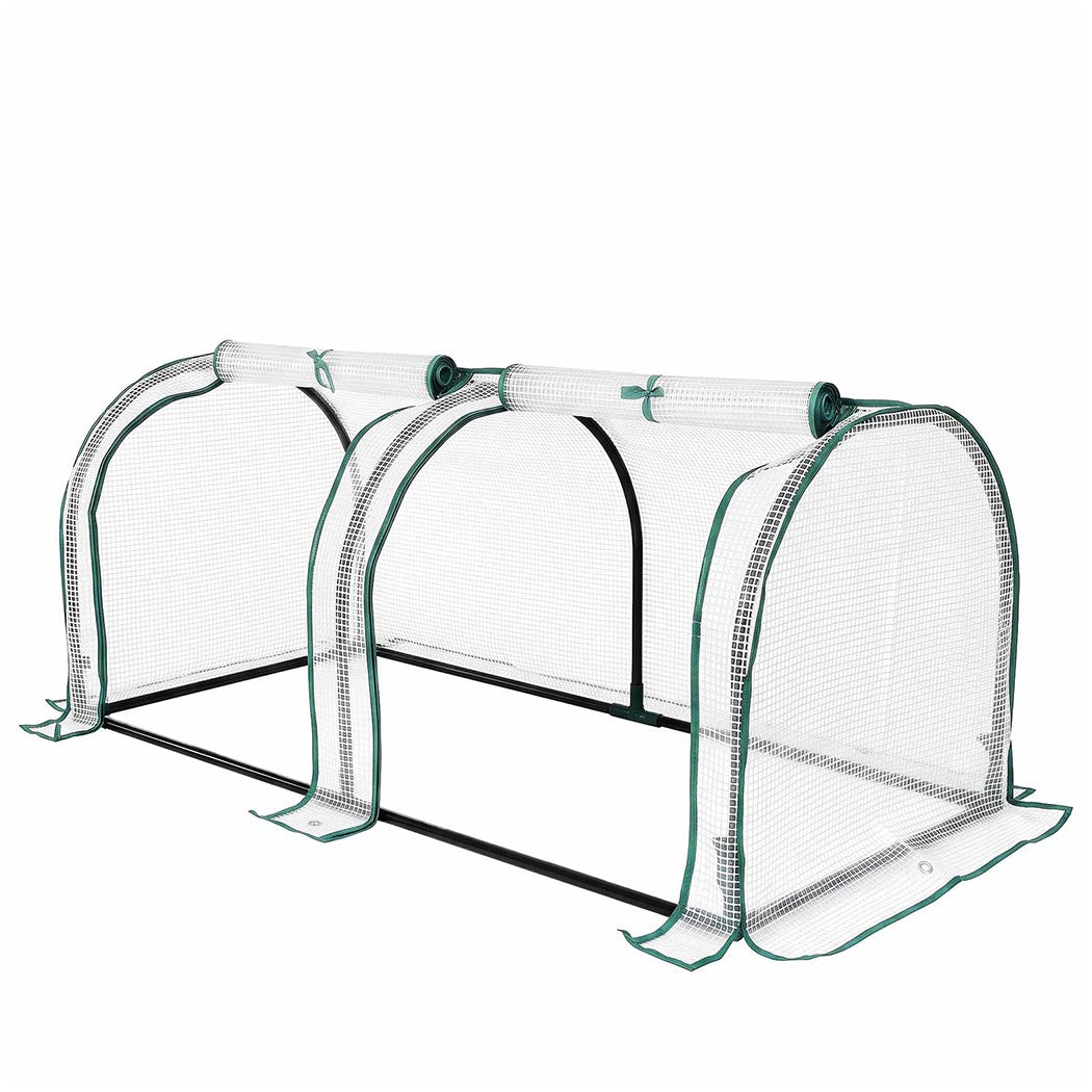 Lambu Mini Greenhouse Dual Zone PE Cover Tunnel Frame for Garden Transparent-2109799597935890433