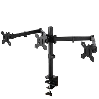 Levede Triple Monitor Arm Stand 10-27" Screens Desk Mount Adjustable Arms Black-2109799600502804481