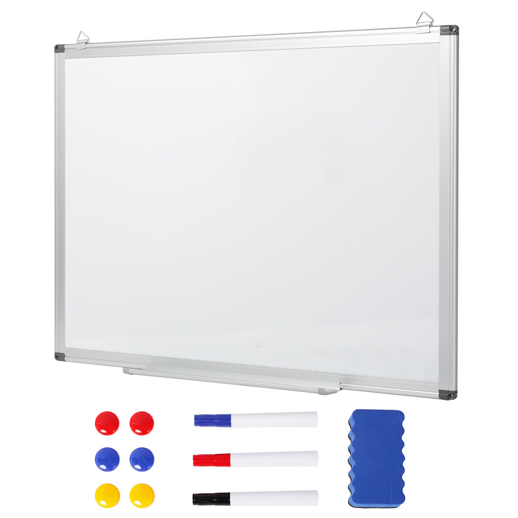 Levede Magnetic Whiteboard Smooth Dry Erase Board with 3 Pens for Office White-2100035036479885312