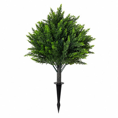 Lambu Artificial Cedar Topiary Balls Set of 2 Ground Spike Patio Garden Green-2109799601123561473