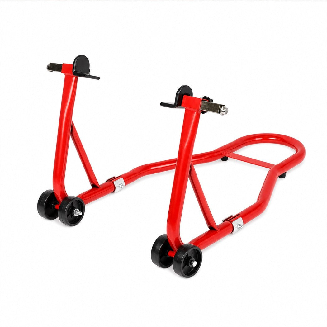 Monvelo Motorcycle Stand Heavy Duty 500KG Carbon Steel Lift Adjustable Fork Red-2100035000937353216