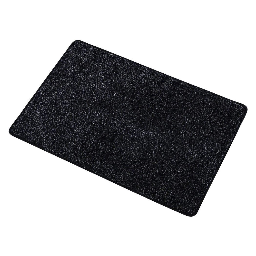 Marlow Door Mat Indoor 80x50cm Non Slip Washable Rug For Front Coal Grey-2109799592802062337