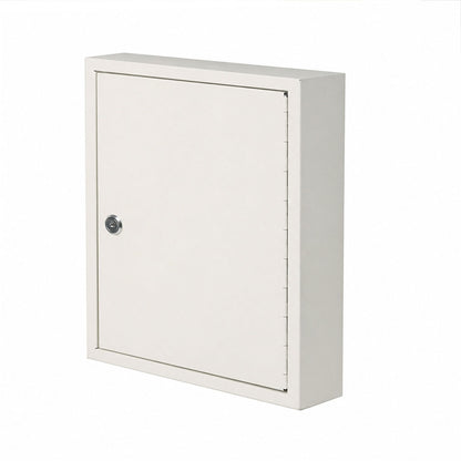 Levede Key Safe Cabinet 42-Key Wall Mount Steel Lock Box White-2100035001302257664