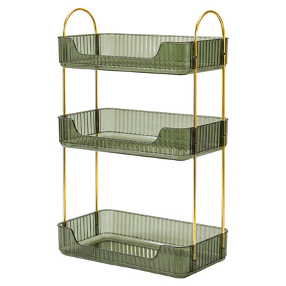 Ilus Makeup Organiser Vanity Countertop Shelf Cosmetic Holder Storage Green-2065254302045310976