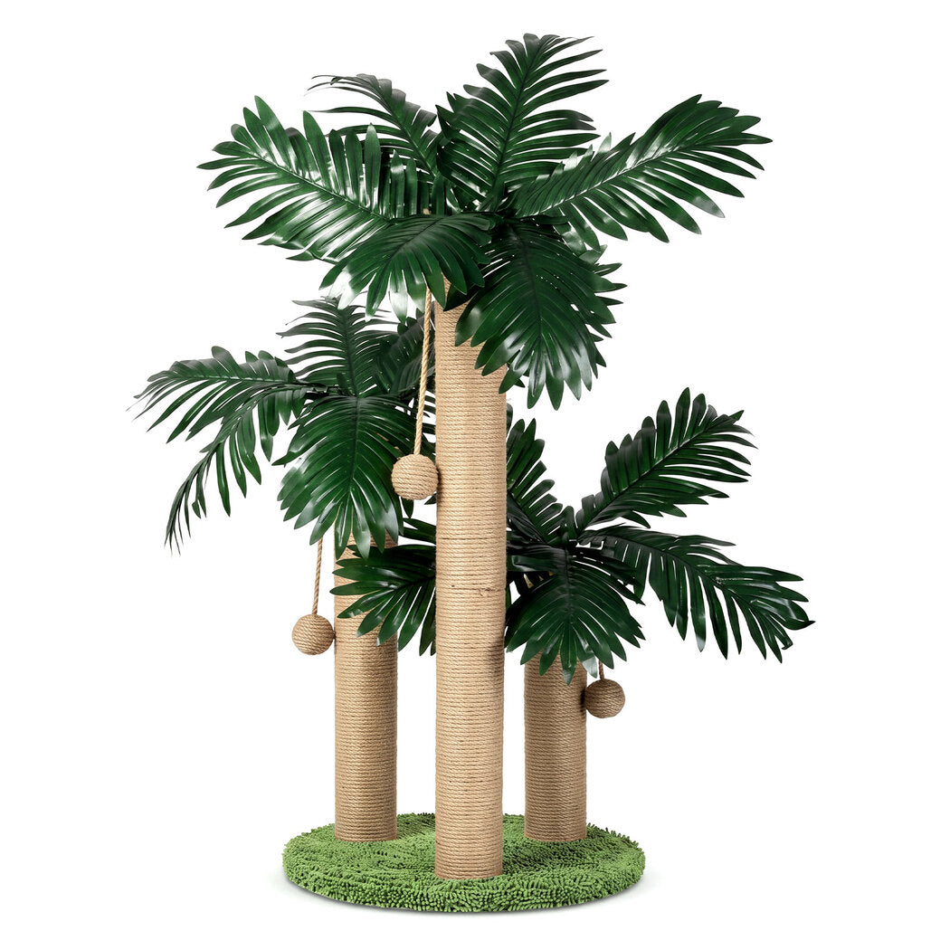 PaWz Cat Scratching Post 3 Heights Sisal Balls for Indoor Kitten Adult Green-2109799598560841730
