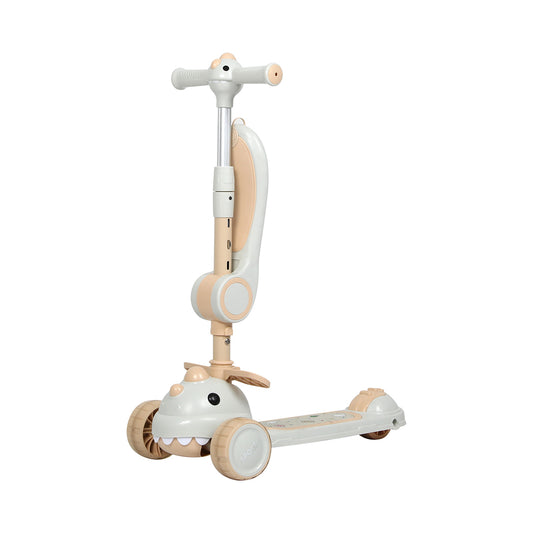 BoPeep Foldable Kids Scooter Flip-able Seat Beige-2065254404998696961