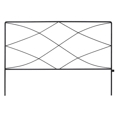 Lambu Garden Fence Panel 5 Pc Q195 Steel Rust Proof Border for Flower Beds Black-2109799601236807682