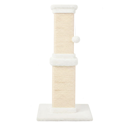 PaWz Cat Scratching Post 83cm Tall Sisal with Stable Base for Large Adults White-2109799598980272130