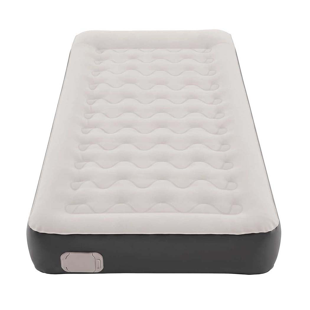 DreamZ Inflatable Mattress TPU Air Bed with Pillow Pump Camping Single Grey-2109799596824399874