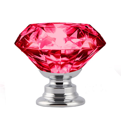 16 Pcs Red Crystal Knobs Diamond 40mm Large Red-2018816678120525825