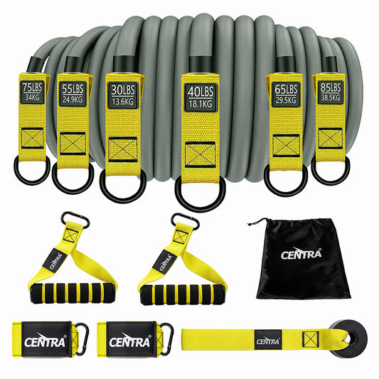 Centra 12 Pcs Resistance Bands Set Heavy Duty Workout Bands Strength Training-2050059020710055937