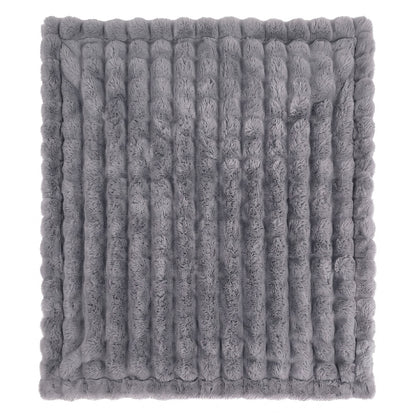 DreamZ Throw Blanket Fluffy Bubble Sofa Blanket Washable 130x150cm Gray-2109799587492073474