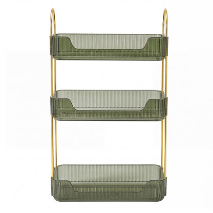 Ilus Makeup Organiser Vanity Countertop Shelf Cosmetic Holder Storage Green-2065254302045310977