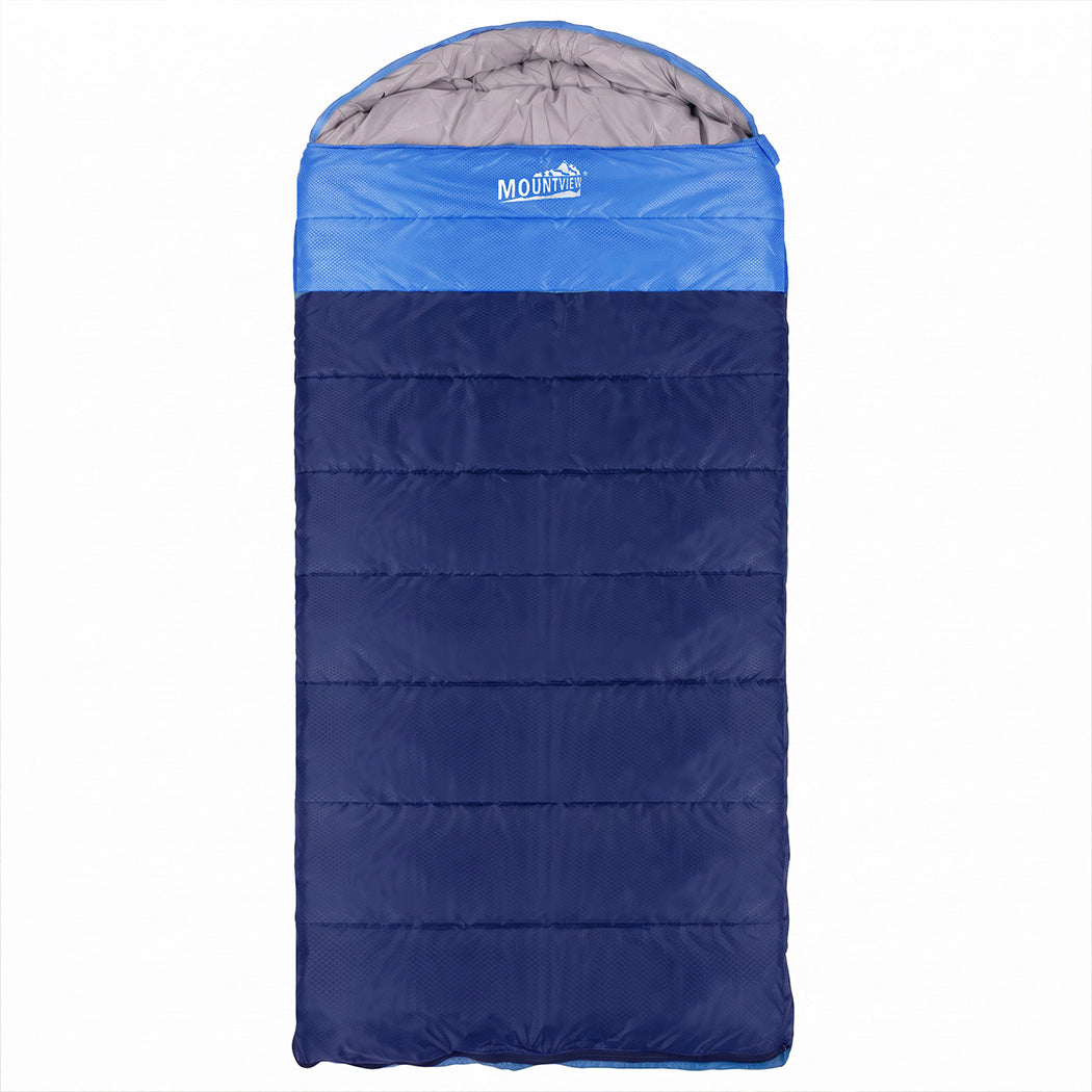 Mountview Sleeping Bag Extra Wide 230x100cm 3 Season Waterproof Hiking Blue-2100035033090887681