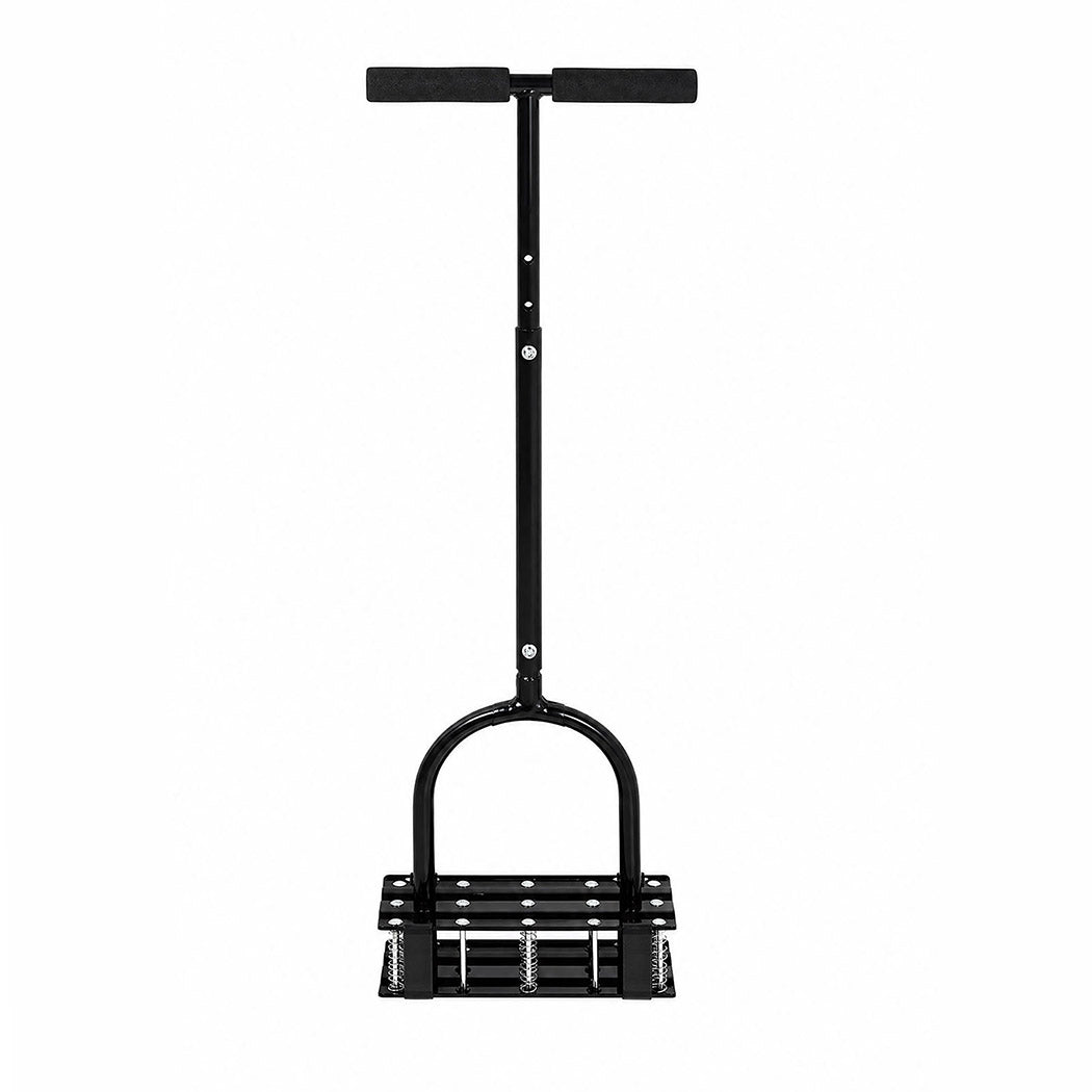 Lambu Lawn Aerator 15-Spike Manual Garden Scarifier Tool Carbon Steel Black-2100035033665507329