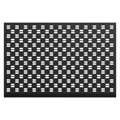 Marlow Front Door Mat 90x60cm TPE Raised Wave Drainage for Entrance Black-2109799592311328770
