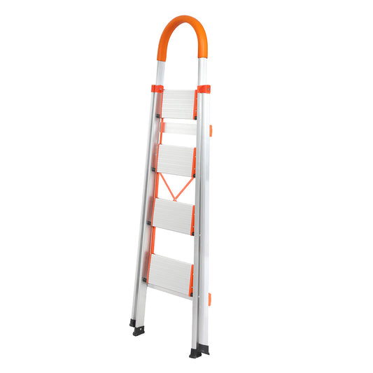 Traderight 4-Step Folding Ladder - Aluminium, Non-Slip