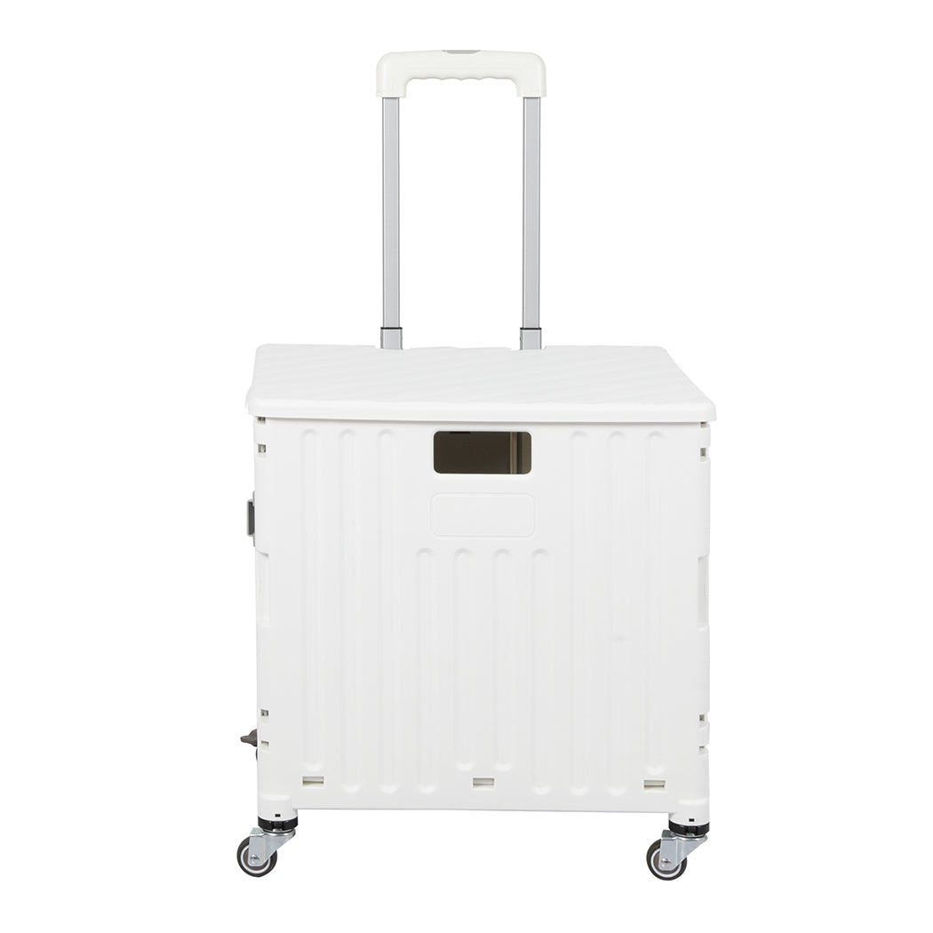 Folding Shopping Trolley Cart Portable Beige-2006733034015035393
