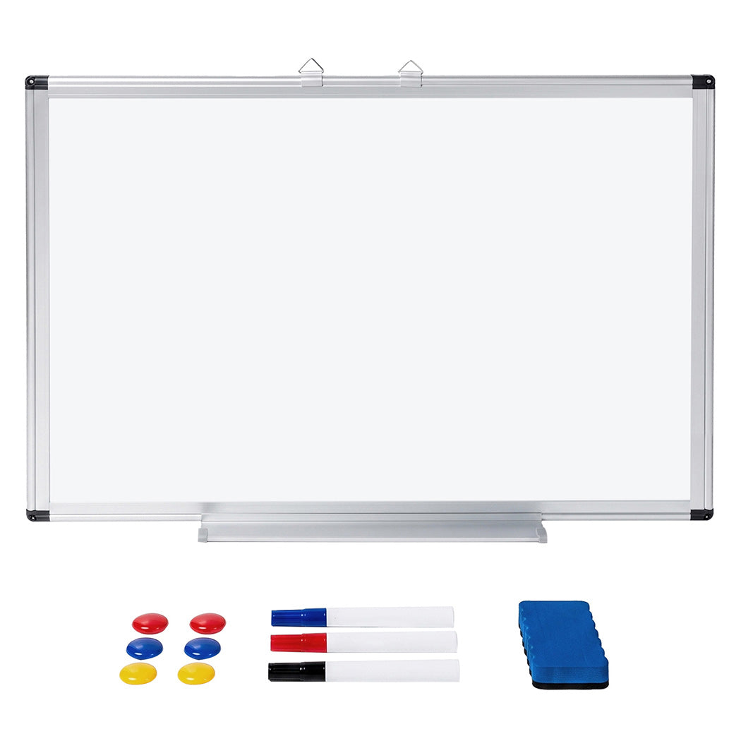 Levede Magnetic Whiteboard Smooth Dry Erase Board with 3 Pens for Office White-2100035036479885313