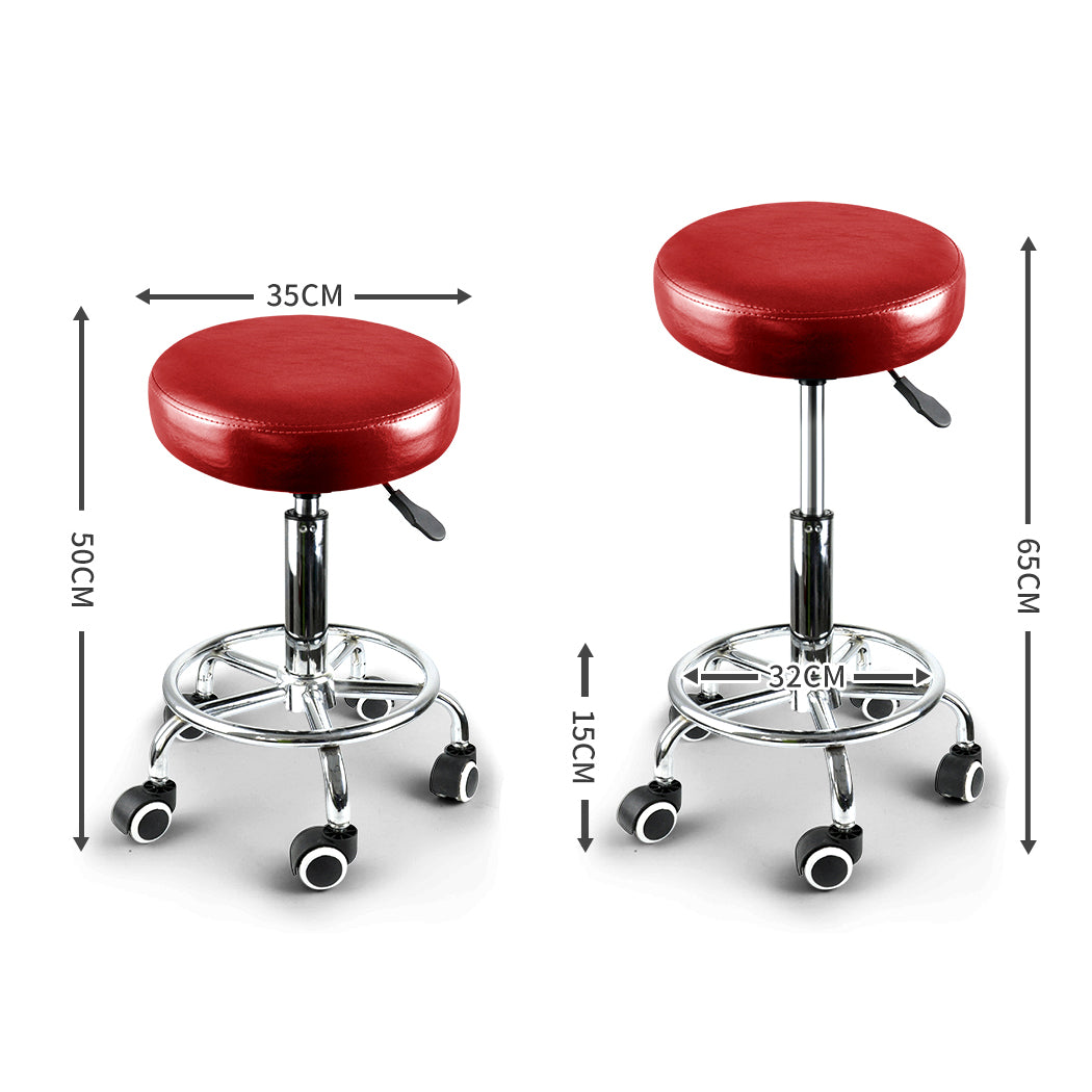 Levede 2x Salon Stool Swivel Barber Stools-2029387212935794690