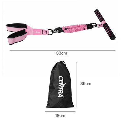 Centra Resistance Bands Set Foot Pedal 3 Tube Adjustable for Home Workout Pink-2100035025125904386