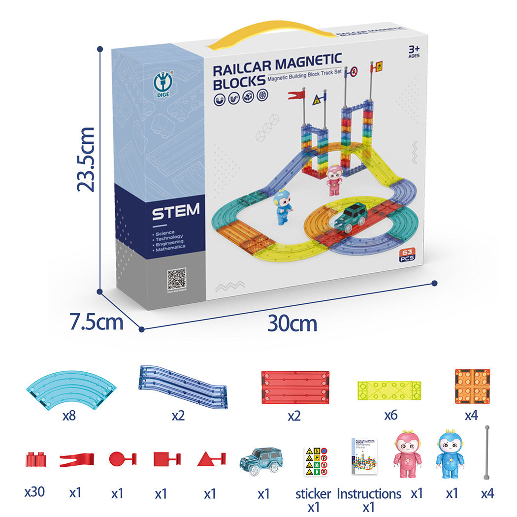 Kids Magnetic Tiles Blocks-2065254404071755778