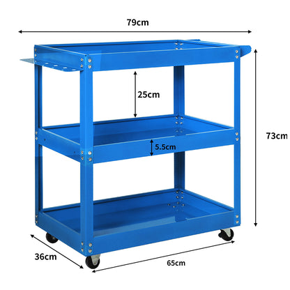 Traderight Tool Cart Trolley Toolbox Blue-2065254473743339522