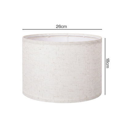Emitto Lamp Shade 4pc Linen Drum E26 E27 with E14 Ring for Home Decor Beige-2109799596627267587