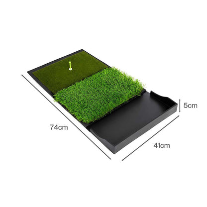 Centra Golf Hitting Mat Practice Dual Turf with Rubber Base Indoor Outdoor Green-2109799600095956995
