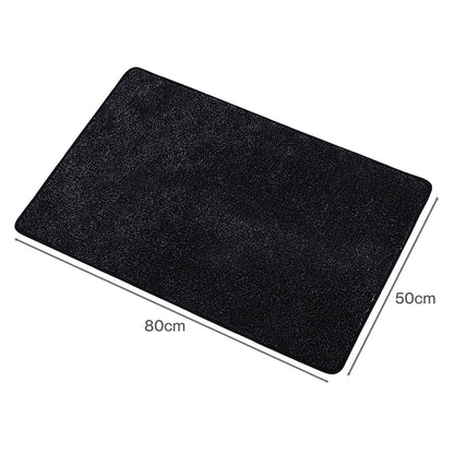 Marlow Door Mat Indoor 80x50cm Non Slip Washable Rug For Front Coal Grey-2109799592802062339