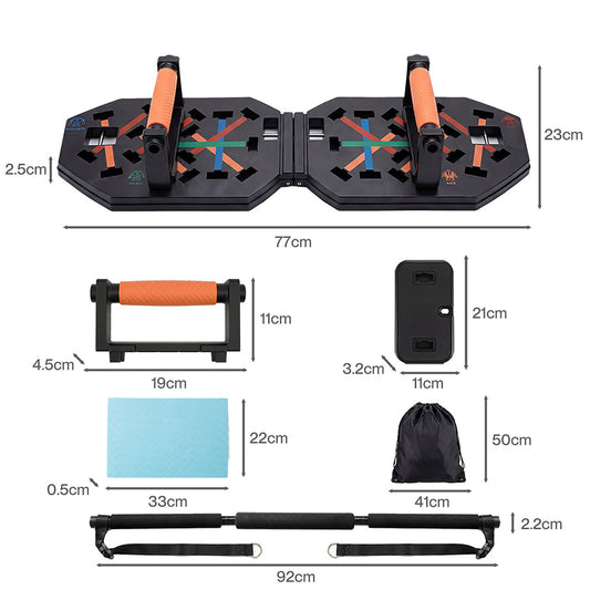 Centra Push Up Board Rack Stand Grip Bar Handle Muscle Train Gym Workout Fitness-2050059019950886914