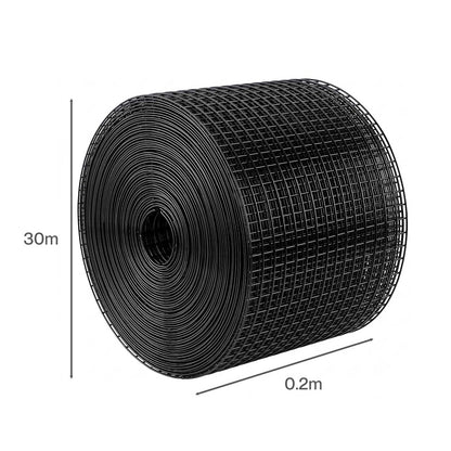 Mountview Bird Proofing Mesh Set PVC 60 Fixing Clips 30m for Solar Panel Black-2100035035343228930