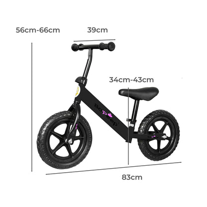 BoPeep Kids Balance Bike Ride On Toys Black-2006733050179883010